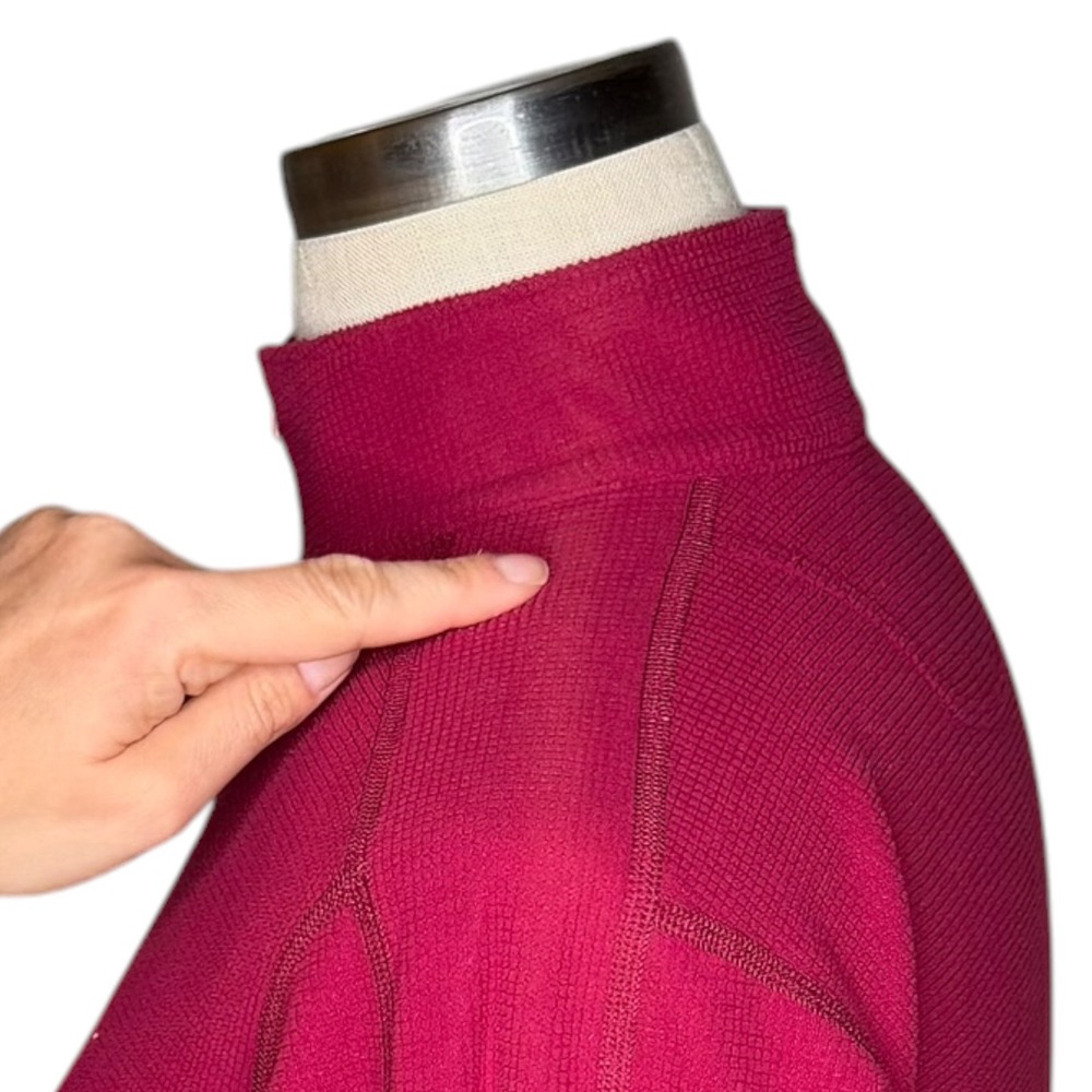 ARCTERYX Rho AR Zip Neck Pink Waffle Knit Pullover Women's Small FLAWED - Picture 5 of 10